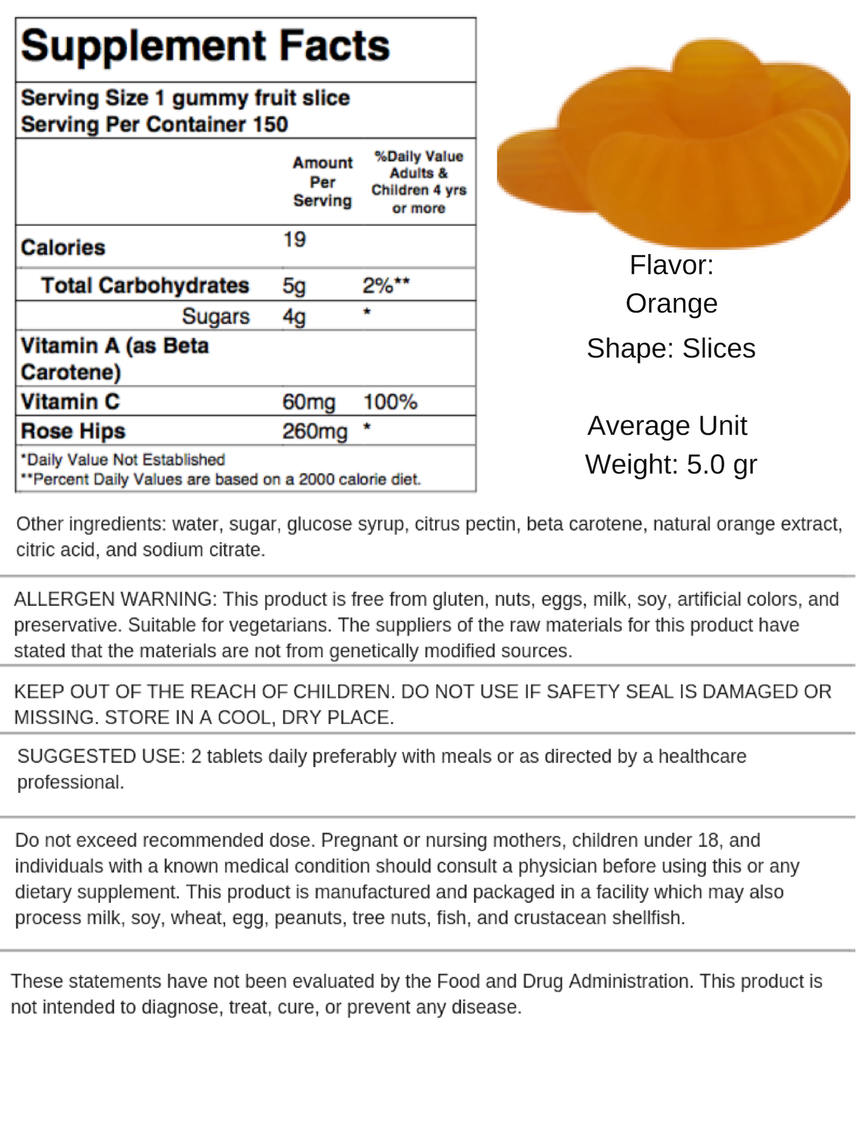 Vitamin C - Orange Slices