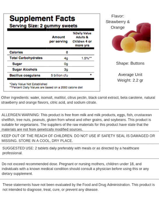 Sugar Free Probiotic Mix - Strawberry & Orange