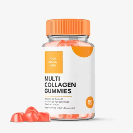 Multi Collagen Peach Flavor Button 2.5g Gummy